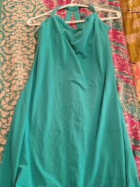 Prana Teal Green Halter Dress, S